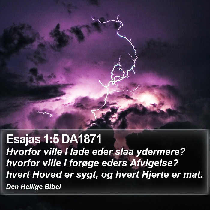 Esajas 1:5 DA1871 Bible Study