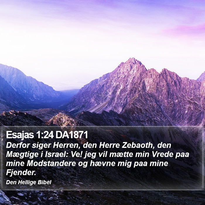 Esajas 1:24 DA1871 Bible Study