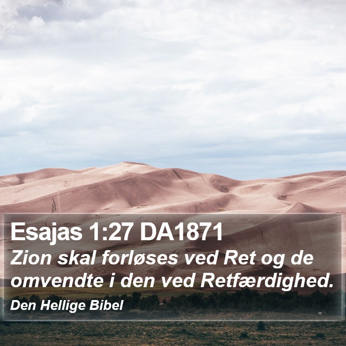 Esajas 1:27 DA1871 Bible Study