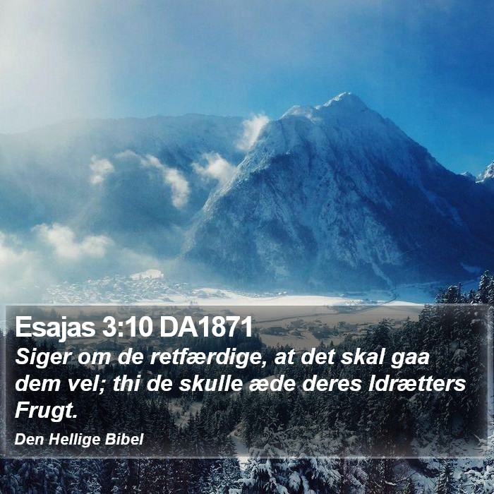 Esajas 3:10 DA1871 Bible Study