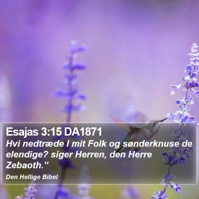 Esajas 3:15 DA1871 Bible Study