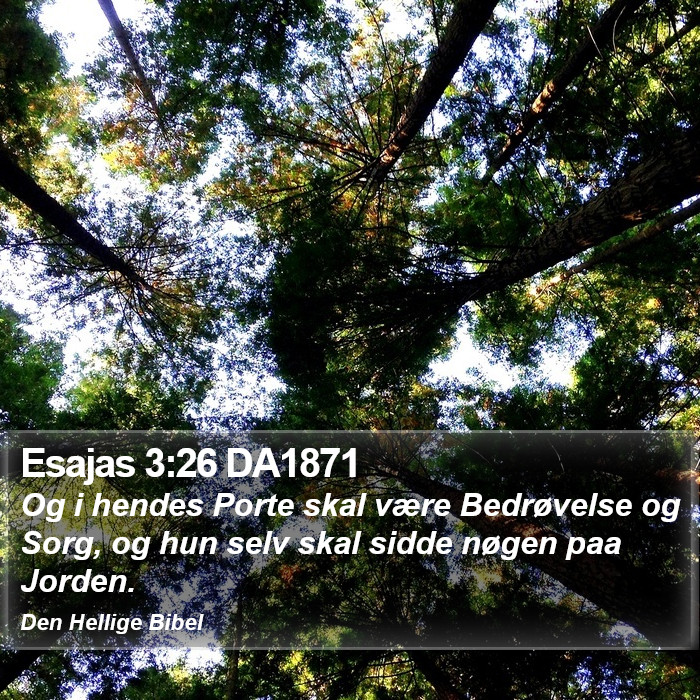 Esajas 3:26 DA1871 Bible Study