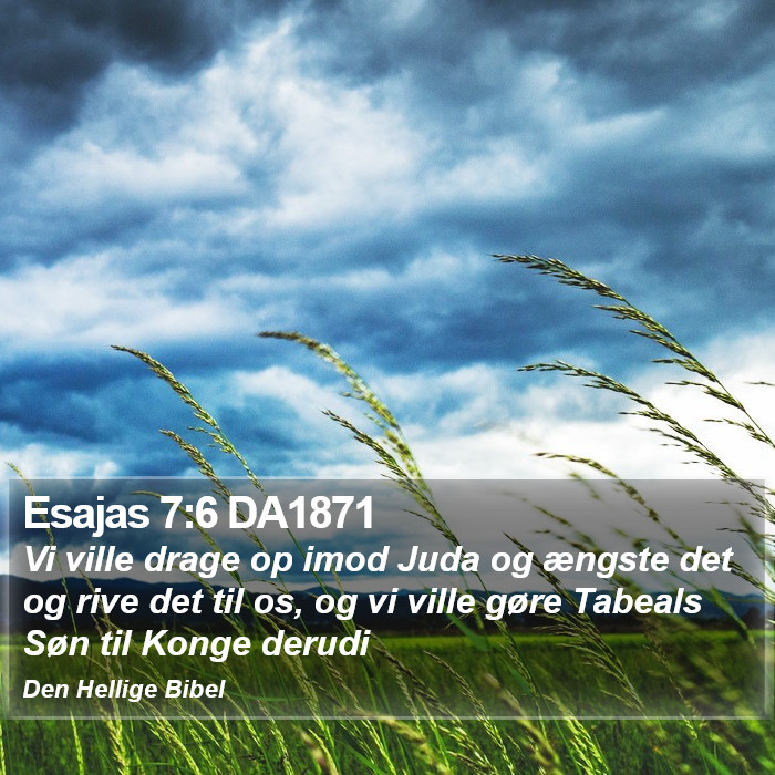 Esajas 7:6 DA1871 Bible Study