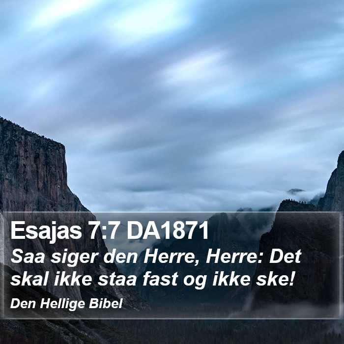 Esajas 7:7 DA1871 Bible Study