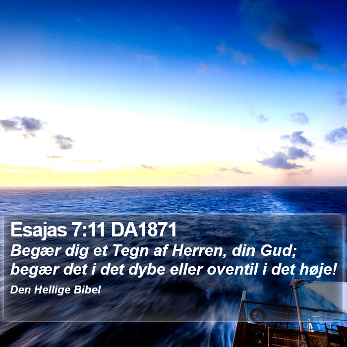 Esajas 7:11 DA1871 Bible Study