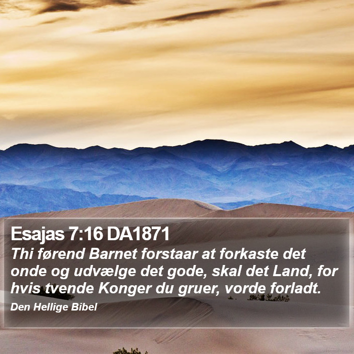 Esajas 7:16 DA1871 Bible Study