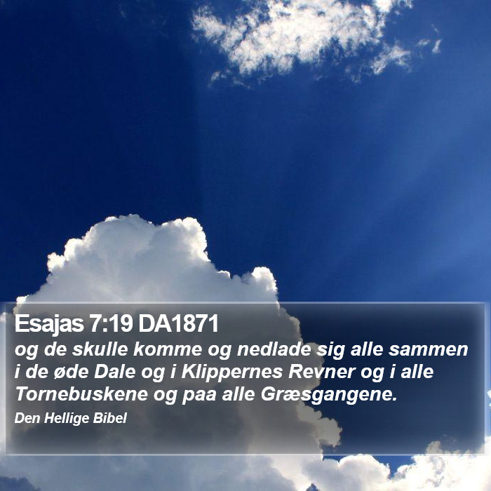 Esajas 7:19 DA1871 Bible Study