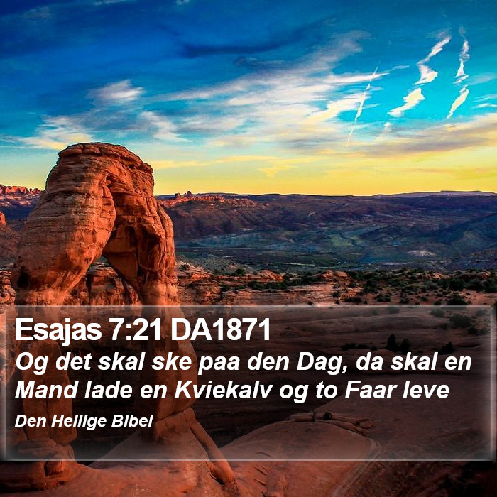 Esajas 7:21 DA1871 Bible Study