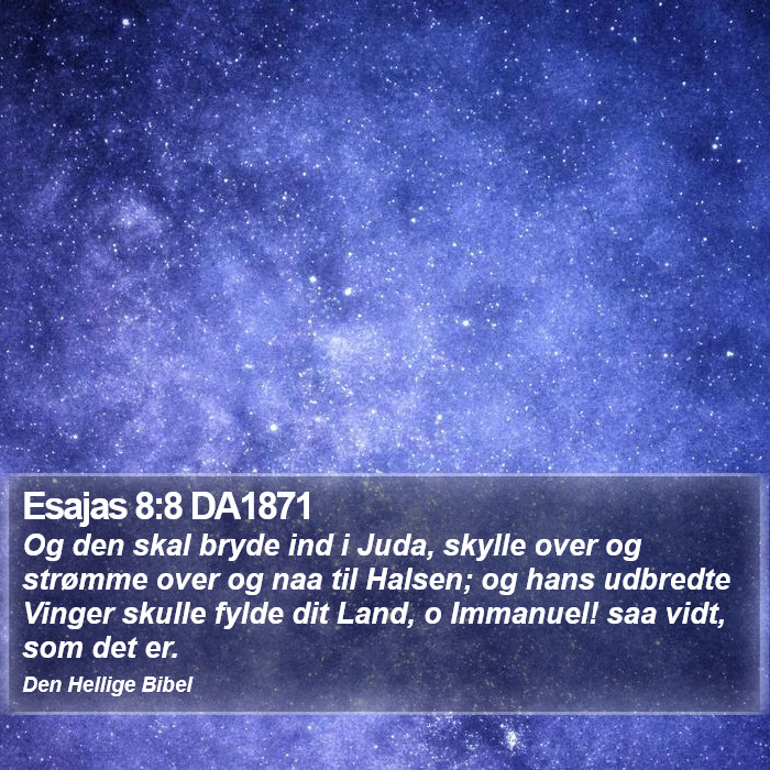 Esajas 8:8 DA1871 Bible Study