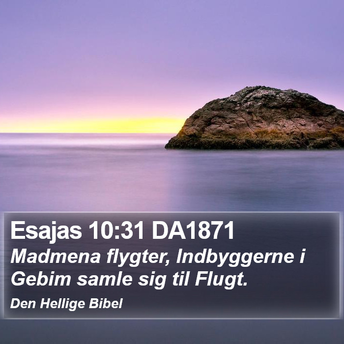 Esajas 10:31 DA1871 Bible Study