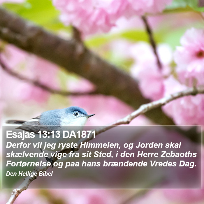 Esajas 13:13 DA1871 Bible Study