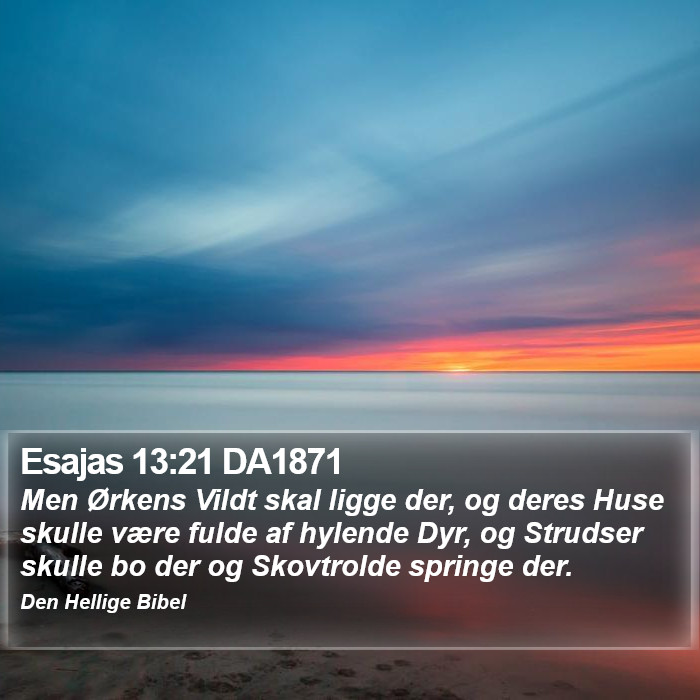 Esajas 13:21 DA1871 Bible Study