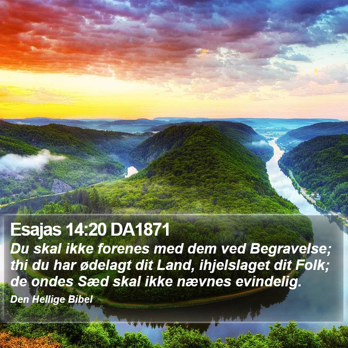 Esajas 14:20 DA1871 Bible Study