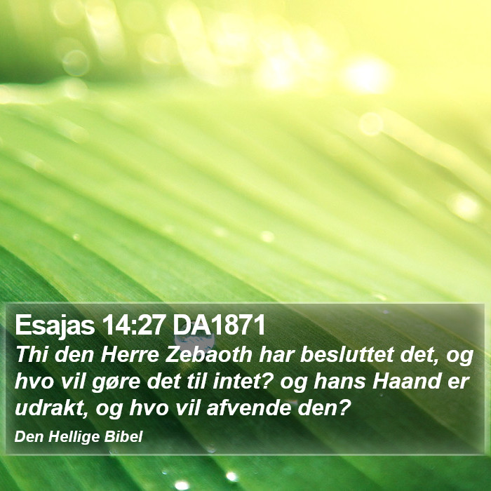 Esajas 14:27 DA1871 Bible Study