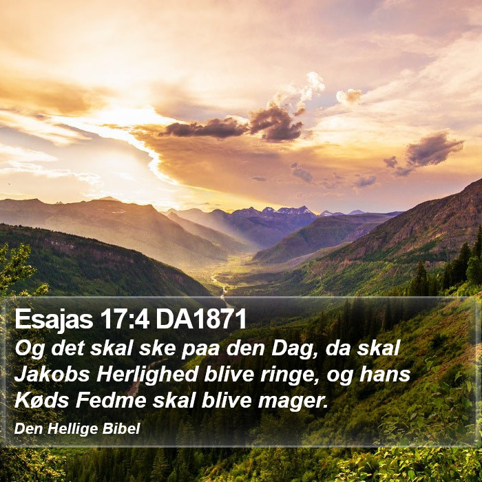 Esajas 17:4 DA1871 Bible Study