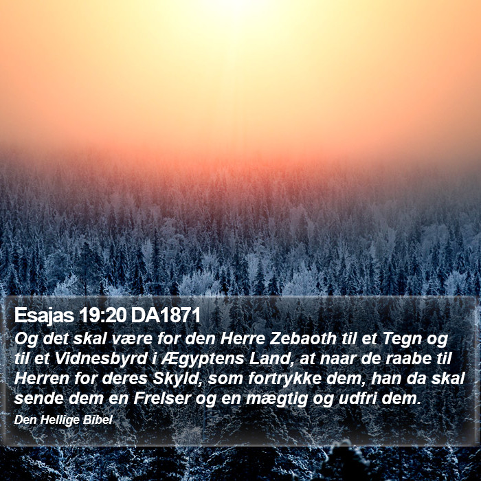 Esajas 19:20 DA1871 Bible Study