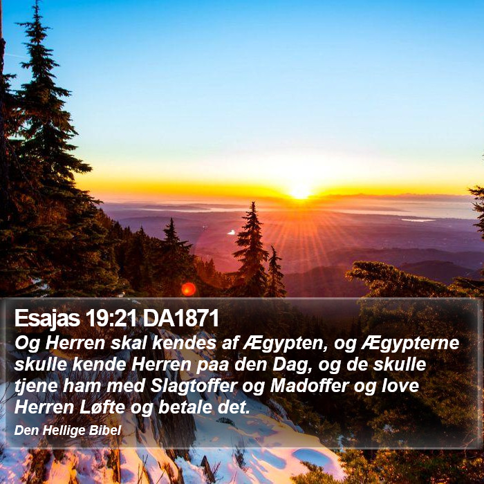 Esajas 19:21 DA1871 Bible Study