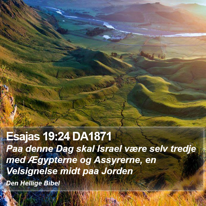 Esajas 19:24 DA1871 Bible Study