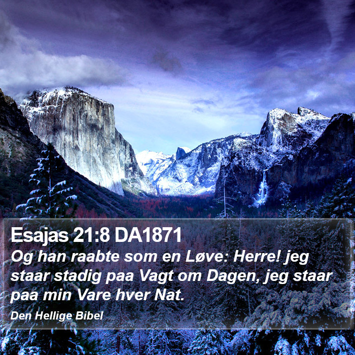 Esajas 21:8 DA1871 Bible Study