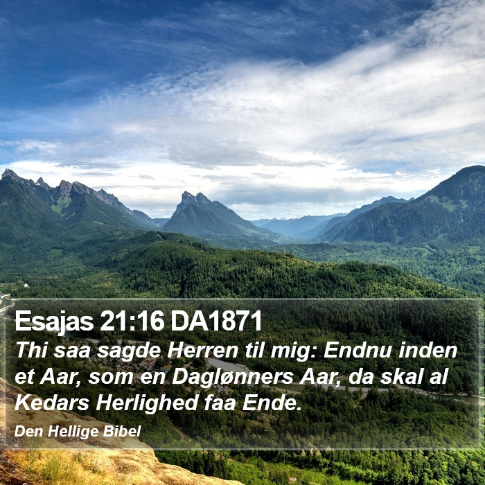 Esajas 21:16 DA1871 Bible Study