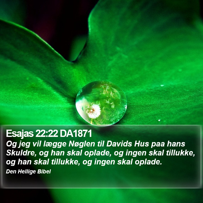 Esajas 22:22 DA1871 Bible Study