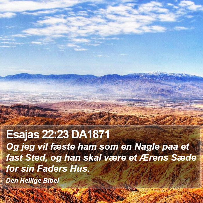 Esajas 22:23 DA1871 Bible Study