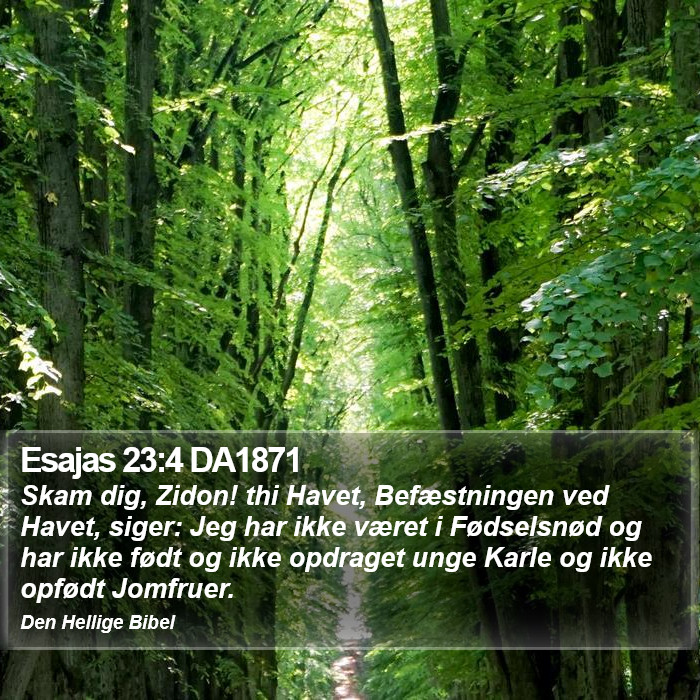 Esajas 23:4 DA1871 Bible Study