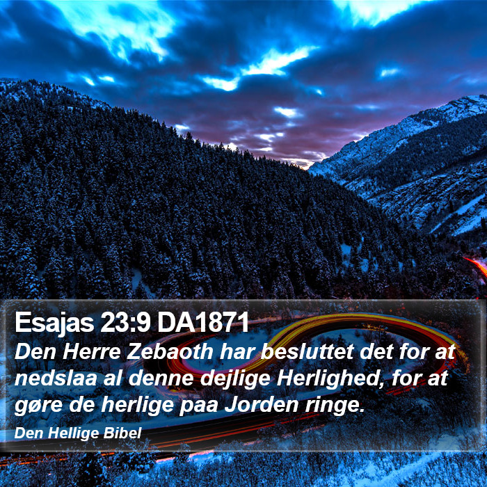 Esajas 23:9 DA1871 Bible Study