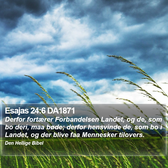 Esajas 24:6 DA1871 Bible Study