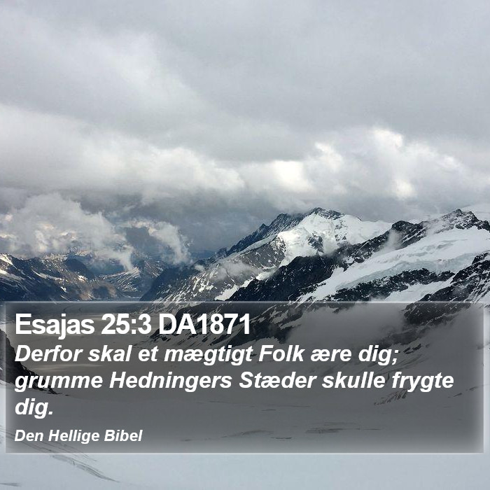 Esajas 25:3 DA1871 Bible Study