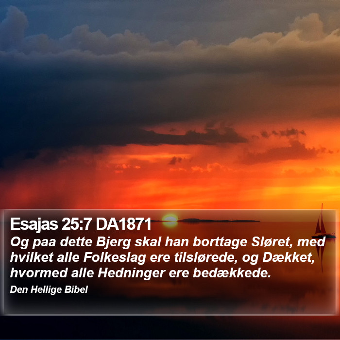 Esajas 25:7 DA1871 Bible Study