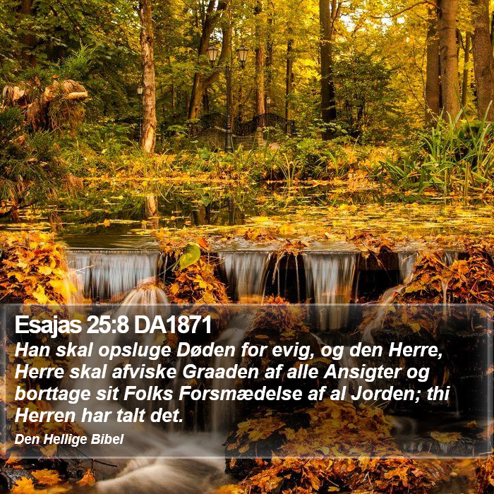 Esajas 25:8 DA1871 Bible Study