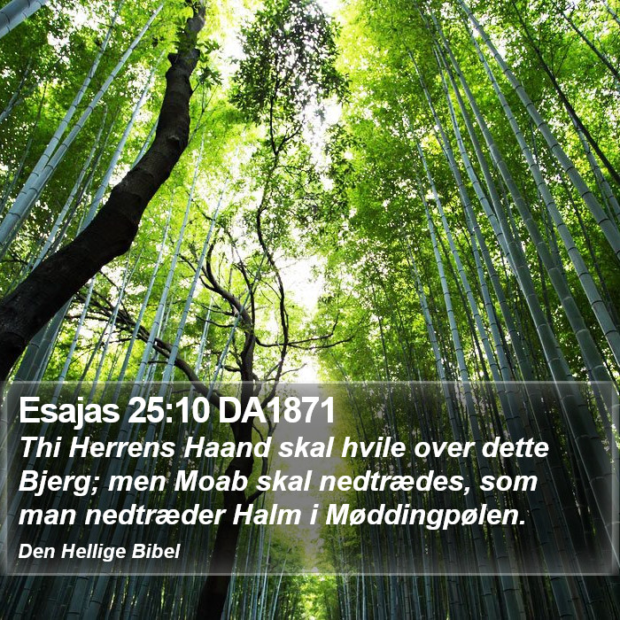 Esajas 25:10 DA1871 Bible Study