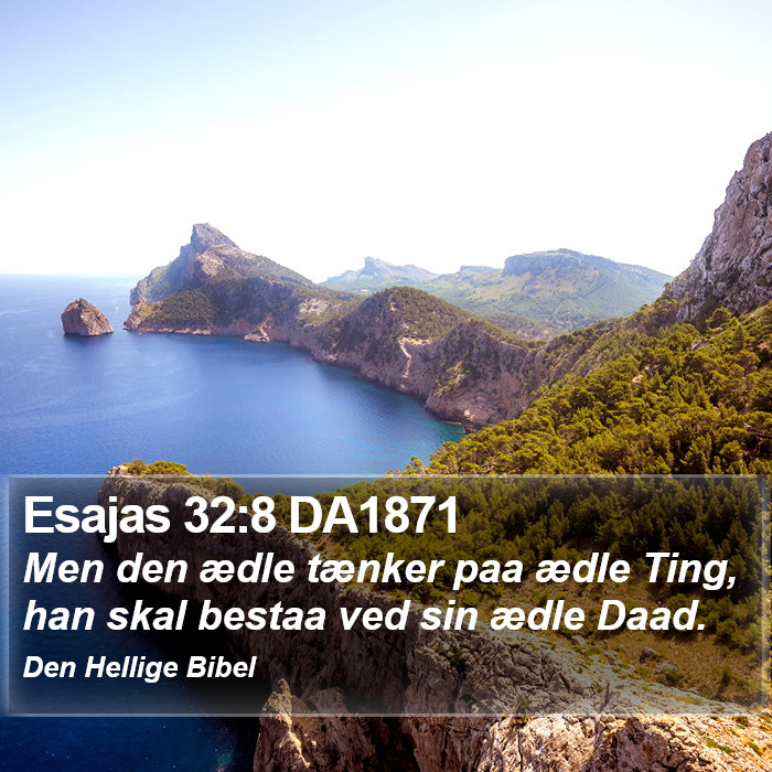 Esajas 32:8 DA1871 Bible Study