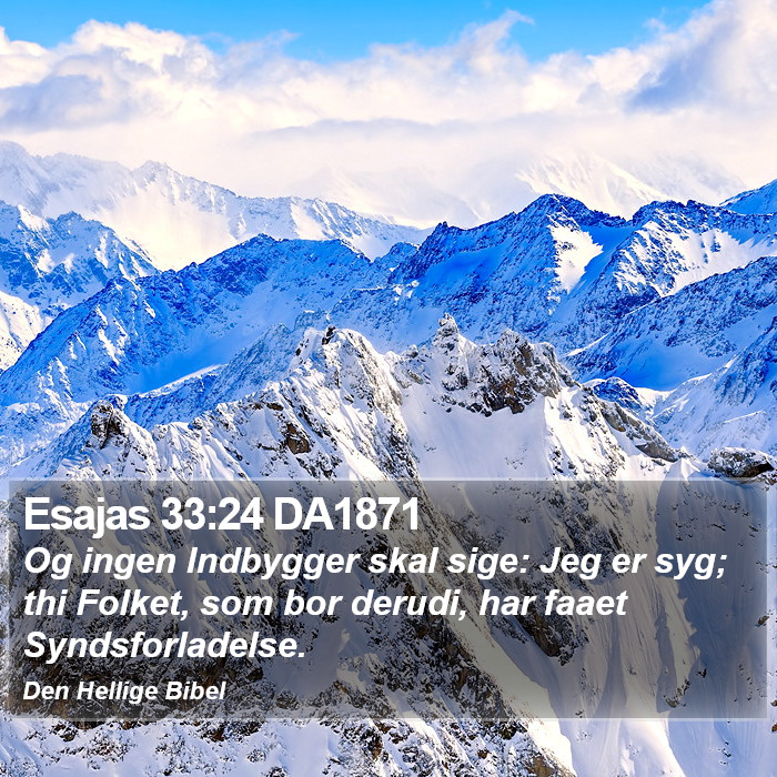 Esajas 33:24 DA1871 Bible Study