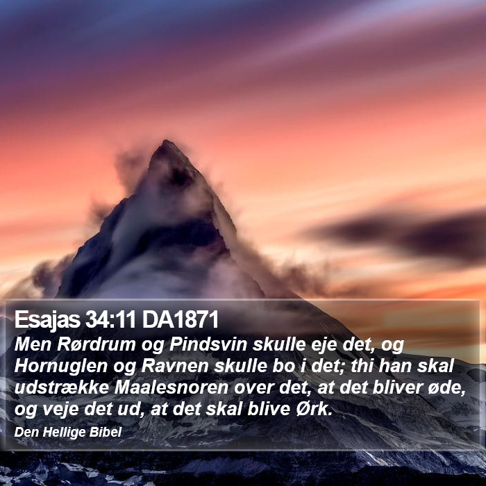 Esajas 34:11 DA1871 Bible Study