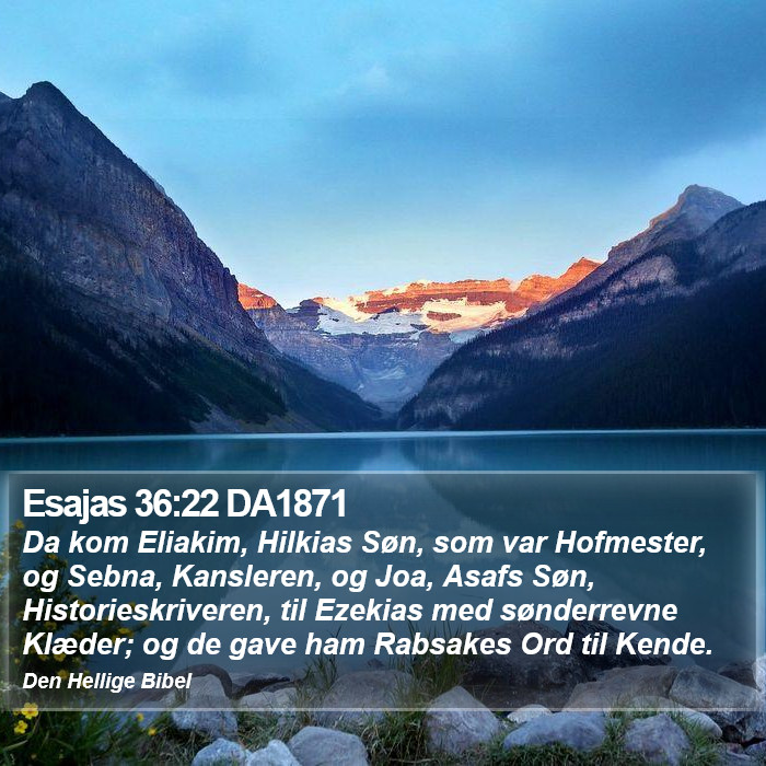 Esajas 36:22 DA1871 Bible Study