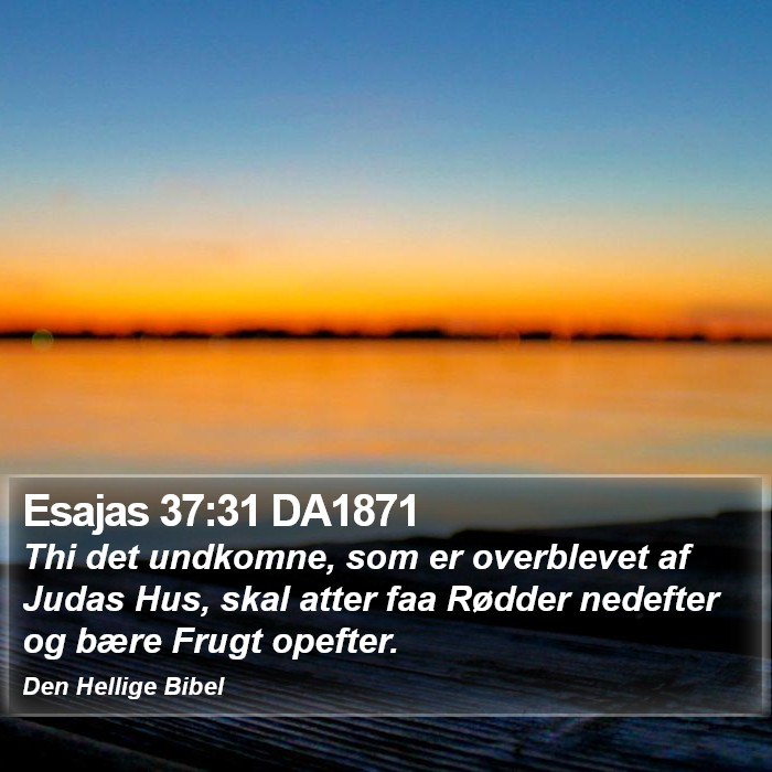 Esajas 37:31 DA1871 Bible Study