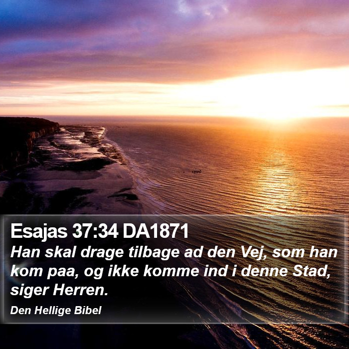 Esajas 37:34 DA1871 Bible Study