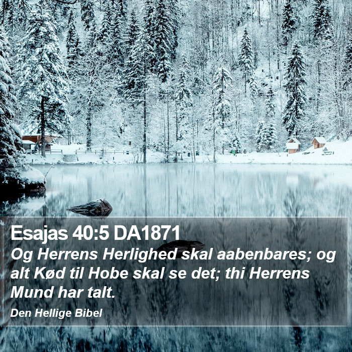 Esajas 40:5 DA1871 Bible Study