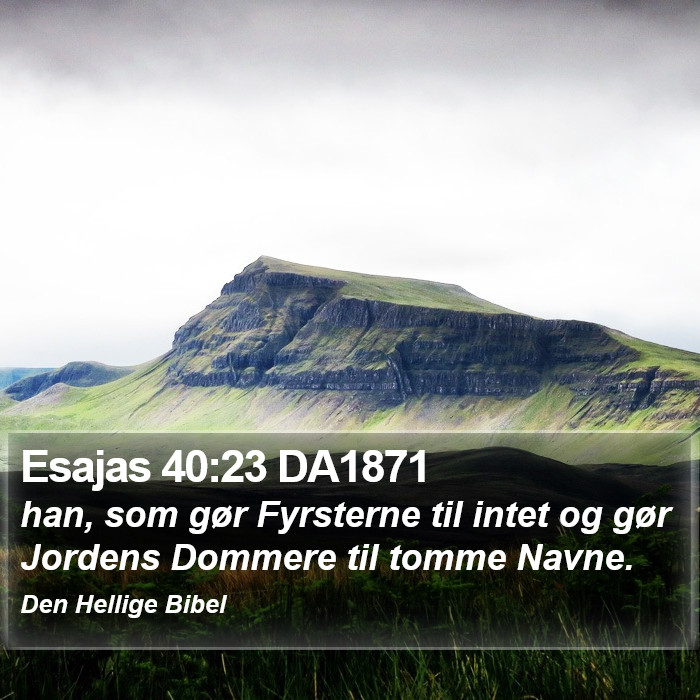 Esajas 40:23 DA1871 Bible Study