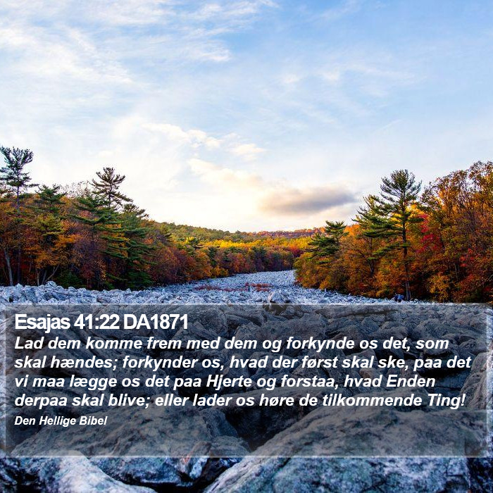 Esajas 41:22 DA1871 Bible Study