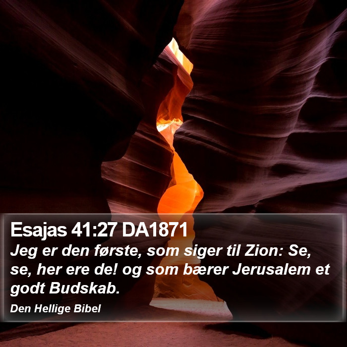 Esajas 41:27 DA1871 Bible Study