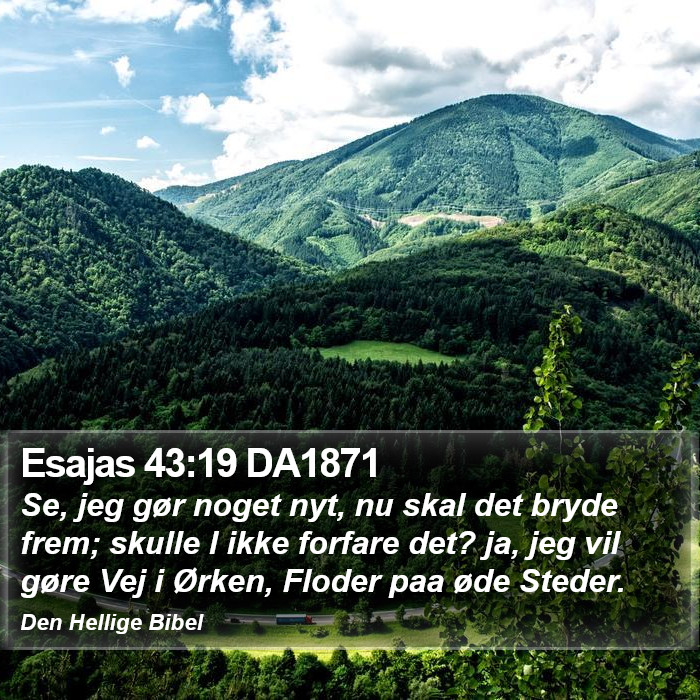 Esajas 43:19 DA1871 Bible Study