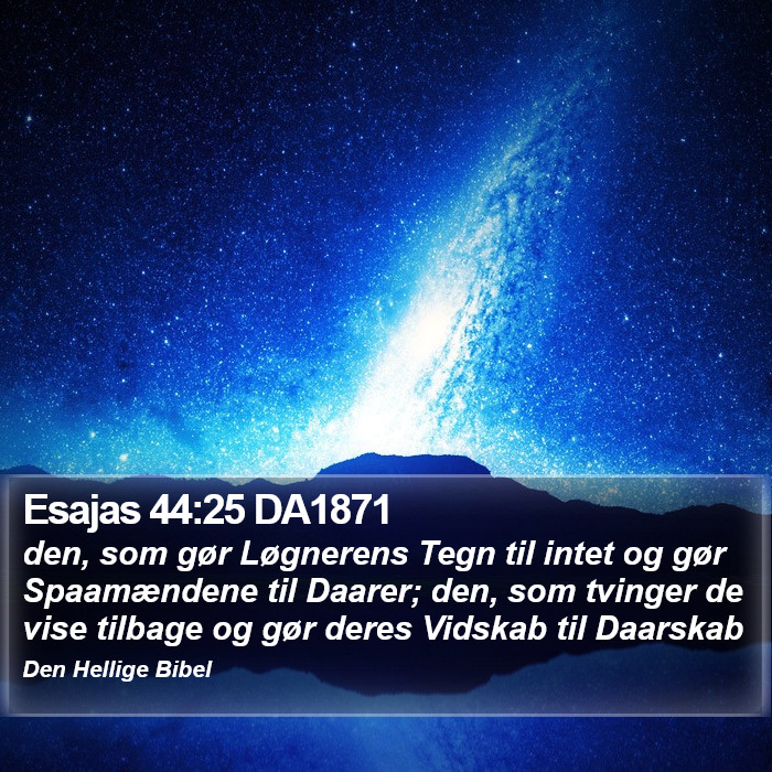 Esajas 44:25 DA1871 Bible Study