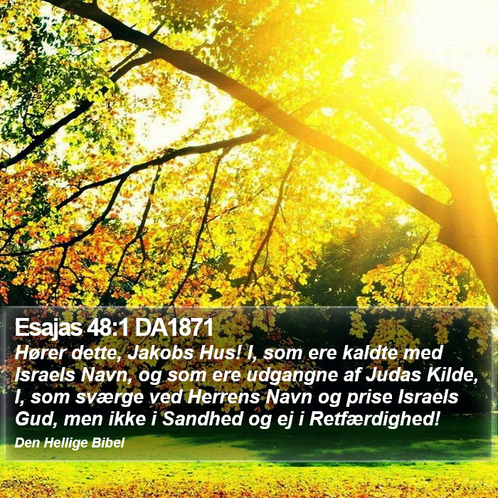 Esajas 48:1 DA1871 Bible Study