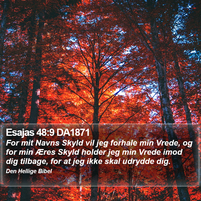 Esajas 48:9 DA1871 Bible Study