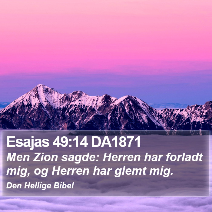 Esajas 49:14 DA1871 Bible Study