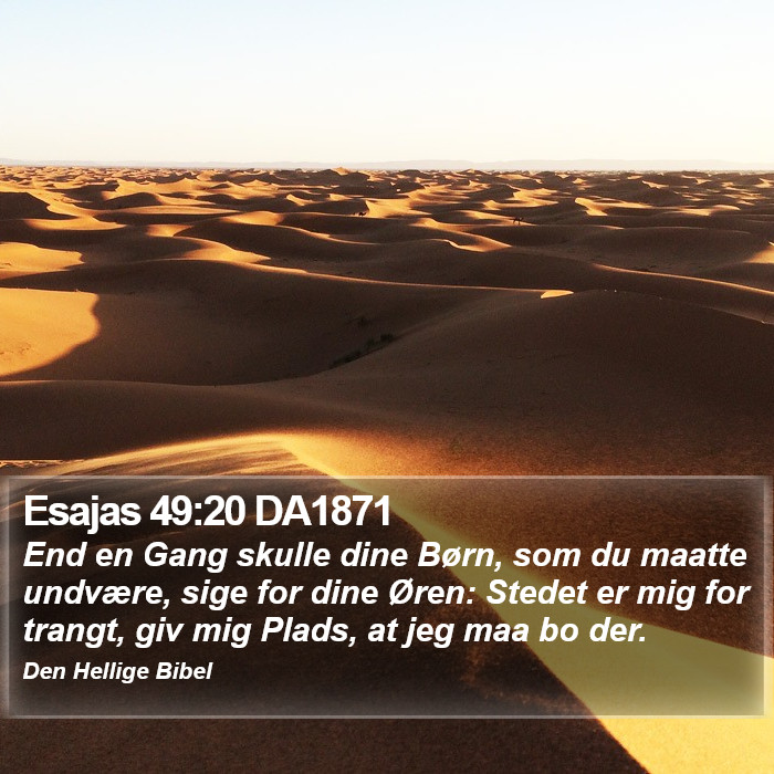 Esajas 49:20 DA1871 Bible Study