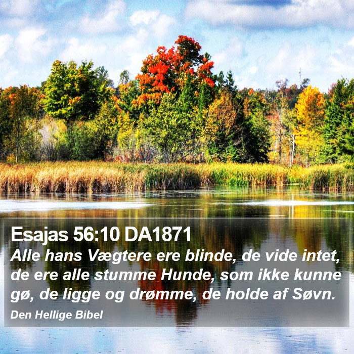 Esajas 56:10 DA1871 Bible Study